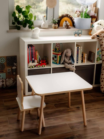 Stolik dla dzieci prostokąt biały