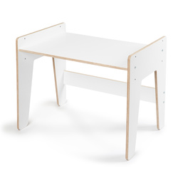 Drewniane biurko rosnące razem z dzieckiem białe