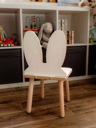 Krzesełko dla dzieci Króliczek białe