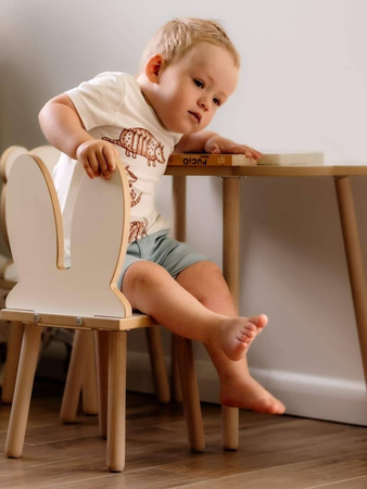 Krzesełko dla dzieci Króliczek białe