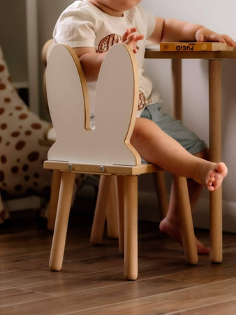 Krzesełko dla dzieci Króliczek białe
