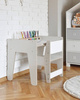 Zestaw Drewniane biurko z krzesełkiem rosnące razem z dzieckiem biały