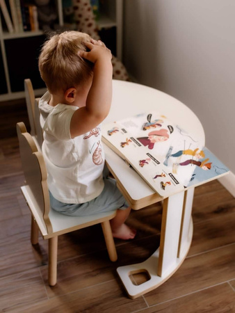 Krzesełko dla dzieci Króliczek białe