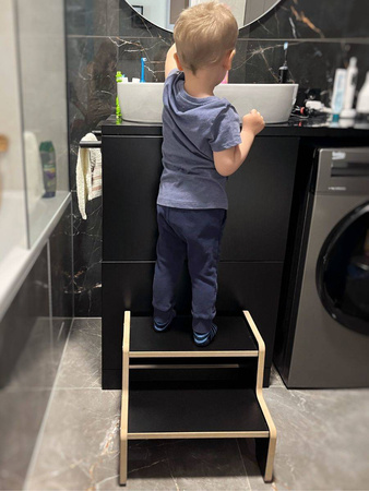 Podest kuchenny dla dziecka czarny