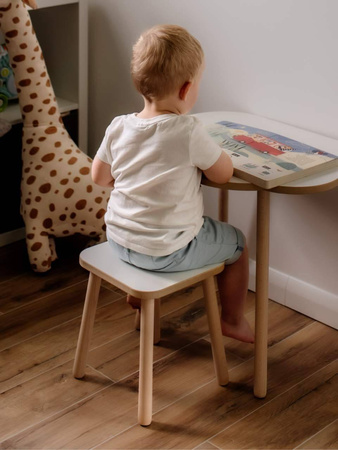 Krzesełko dla dzieci białe taboret