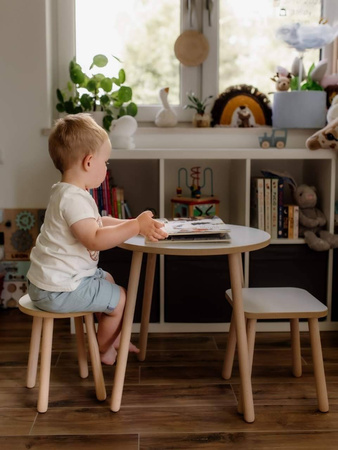 Stolik dla dzieci okrągły biały