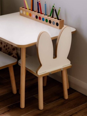 Krzesełko dla dzieci Króliczek białe