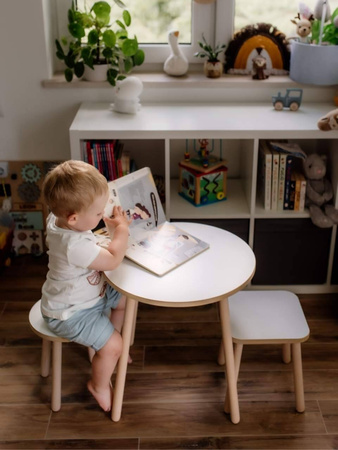 Krzesełko dla dzieci białe taboret