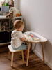 Krzesełko dla dzieci białe taboret 