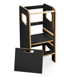 Zabudowany Kitchen Helper dla dzieci Czarny