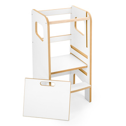 Zabudowany Kitchen Helper dla dzieci Biały